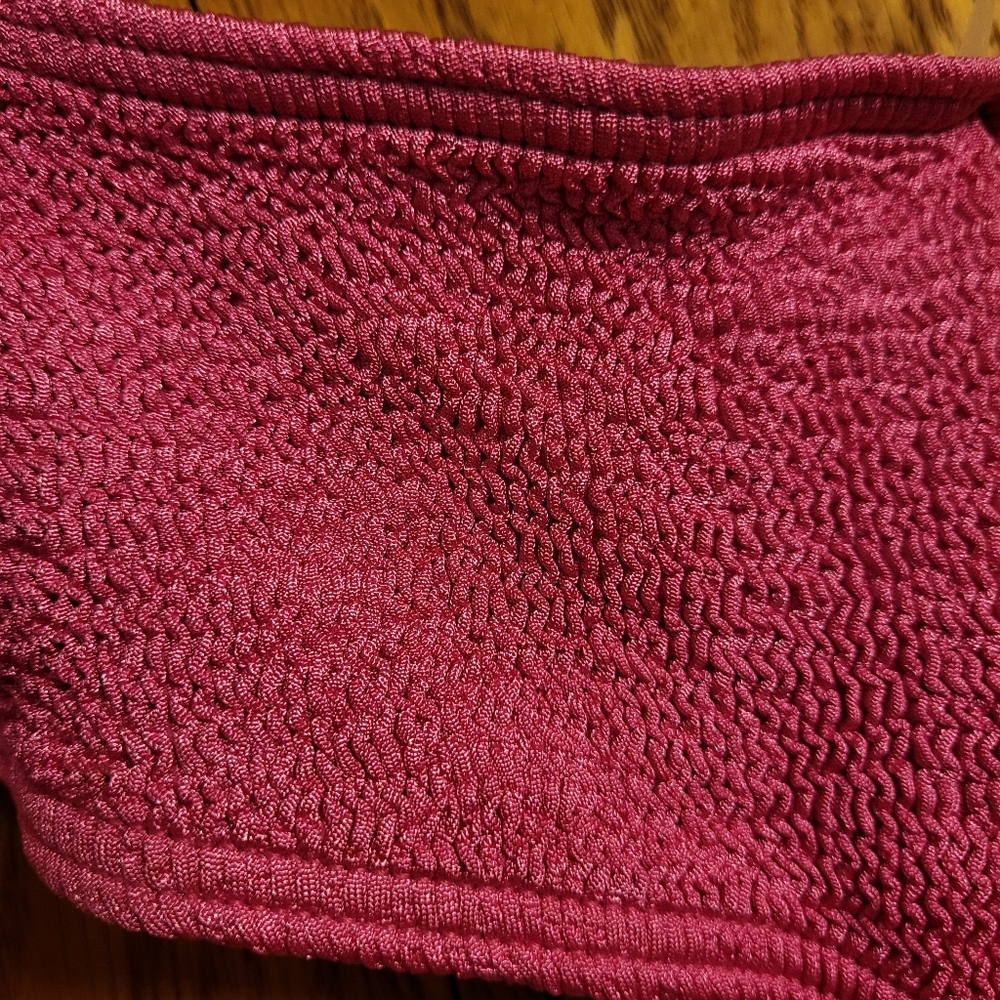 NWT bond-eye Australia Fuchsia Rico Bound Crinkle One Piece Swimsuit Un-Sized - Picture 7 of 7